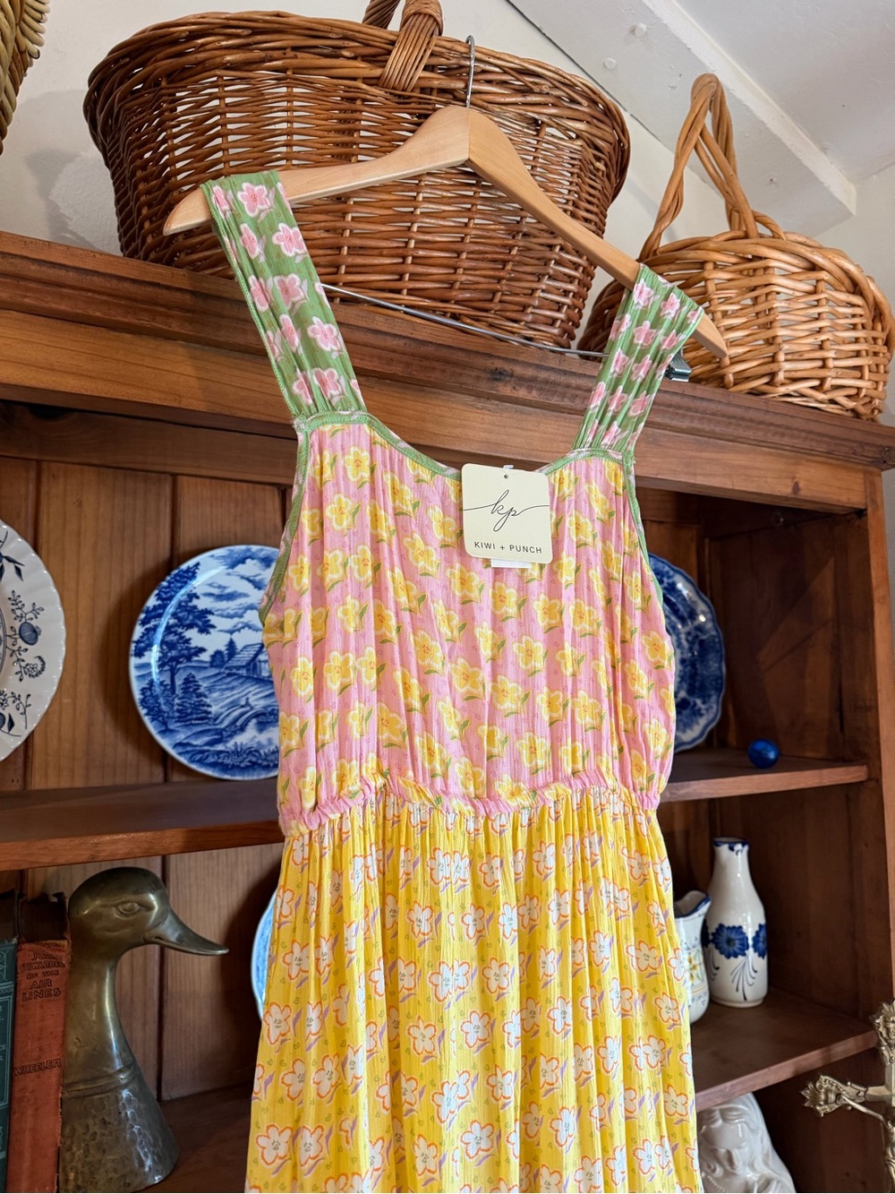Floral Tiered Maxi Kiwi + Punch - Picture 2 of 7